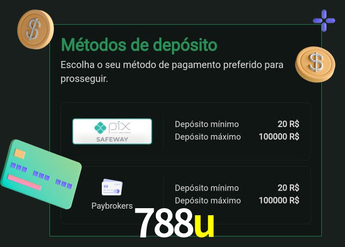 O cassino 788u oferece uma grande variedade de métodos de pagamento